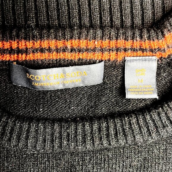 Scotch & Soda M  ‘Let’s stay home club’ sweater Comfortable Stretch Black - Picture 13 of 16